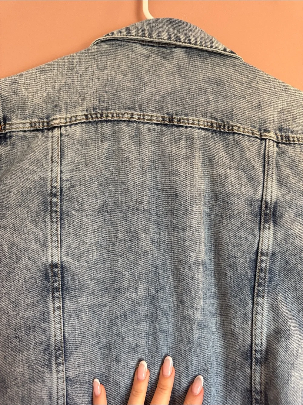 Free People Light Wash Blue Denim Jacket - Picture 8 of 11
